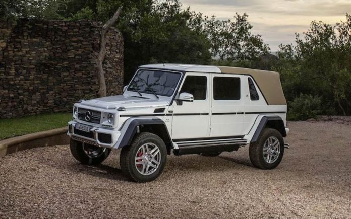 A Mammoth Merc – 2017 Mercedes-Maybach G650 V12 landaulet – Limousine, convertible and off-roader combined created by Mercedes-Maybach to be sold for charity by Bonhams on 16th October 2017 at their Zoute Sale in Knokke-Heist, Belgium.