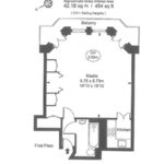 A-floor-plan-of-the-studio-on-offer