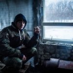 A-photograph-by-Maximilian-Clarke-of-a-soldier-at-a-Ukrainian-block-post