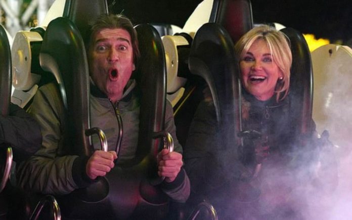 Anth’ Swings into Hyde Park – Anthea Turner at Winter Wonderland in Hyde Park on Boxing Day 26th December 2019 – Publicity loving Anthea Turner and policeman biter fiancé “giggled like teens” as they “hit the rides” at Winter Wonderland on Boxing Day.