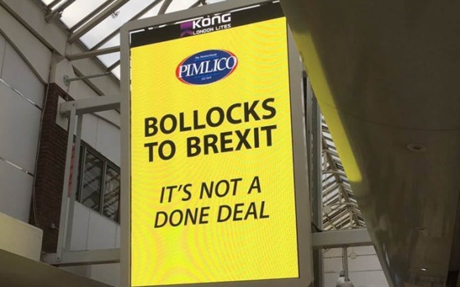Bollocks to Brexit – Take Two – Matthew Steeples salutes Charlie Mullins and Pimlico Plumbers for continuing to say Bollocks to Brexit as Lambeth council attempt to force him to take his protest sign down