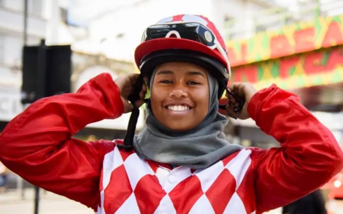 Hero of the Hour – Newbie jockey Khadijah Mellah – First jockey to race in a hijab, Peckham teenager Khadijah Mellah brings fresh blood to racing and will make history tomorrow.