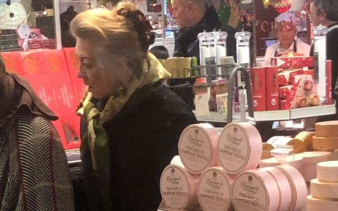 Brazen Bigoted Baroness’ Boxing Day Baloney – Marie Claire von Alvensleben – Bigoted ‘baroness’ Marie Claire von Alvensleben, famed for rolling around on the floor with Michael Barrymore, spotted bargaining (unsuccessfully) in the Queen’s grocers.