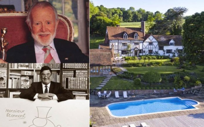 Mr Men & Mr Mills – Sussex House Farm, Hartfield Road, Cowden, Kent, TN8 7DX, United Kingdom – For sale for £5.5 million today with 203.77 acres ($7.1 million, €6.2 million or درهم26.1 million) through Knight Frank – Former home of Academy Award winning actor Sir John Mills CBE (1908 – 2005) in the 1950s and 1960s and children’s author and illustrator Roger Hargreaves (1935 – 1988) from 1982 to 1988