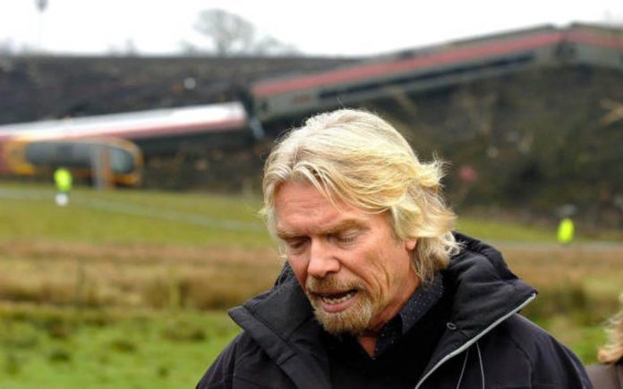 Richard Branson train crash Virgin Trains Daily Mail