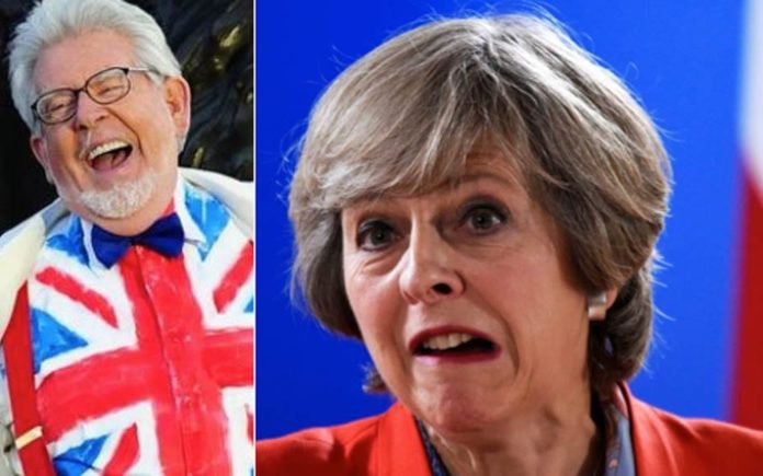 Canvassing Rolf – PM Theresa May and constituent Rolf Harris – Will Theresa May be calling on her paedophile constituent Rolf Harris during the 2017 General Election?