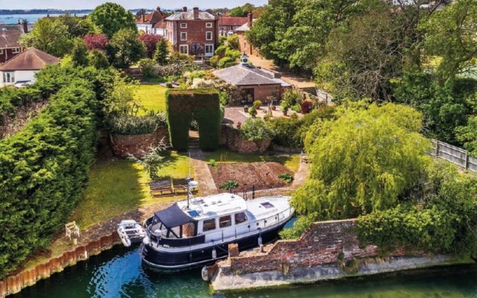 Sail Away – Wharf House, 30 King Street, Emsworth, Hampshire, PO10 7AZ – Grade II listed Georgian house complete with its own private dock for sale for £3.4 million ($4.4 million, €3.9 million or درهم16.1 million) through Strutt & Parker.
