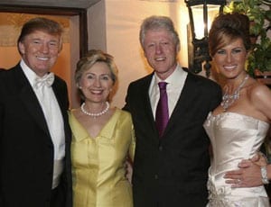 The business of marriage - Donald Trump, Hillary Clinton, President Bill Clinton and Melania Knauss-Trump