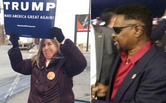 Trash and Trump – Donald Trump supporter C. J. Cary mistaken for a protester at rally in Kinston, North Carolina – Donald Trump voter Terri Lynn Rote charged with voting for him twice in Des Moines, Iowa
