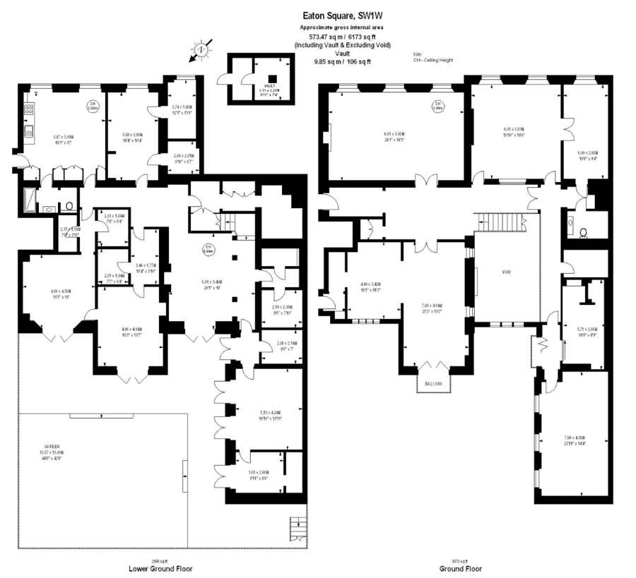 An Eaton Mess – £22.5m for unrenovated 80 Eaton Square, SW1 – Eaton Square apartment for sale for £22.5 million through Chestertons in spite of needing complete renovation; Flats A & C, 80 Eaton Square, Belgravia, London, SW1W 9AP, United Kingdom are listed at a price 25% cheaper than it was five years earlier when it was priced at £30 million through Savills.