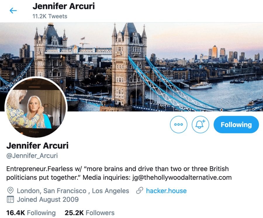 Arcuri Attacks App – Jennifer Arcuri slams Boris Johnson app – Boris Johnson’s alleged ex-mistress Jennifer Arcuri slams NHS coronavirus tracking app and suggests: “There is no way I would download that!” Separately, it’s claimed she’s going on ‘Hunted’ on Channel 4.