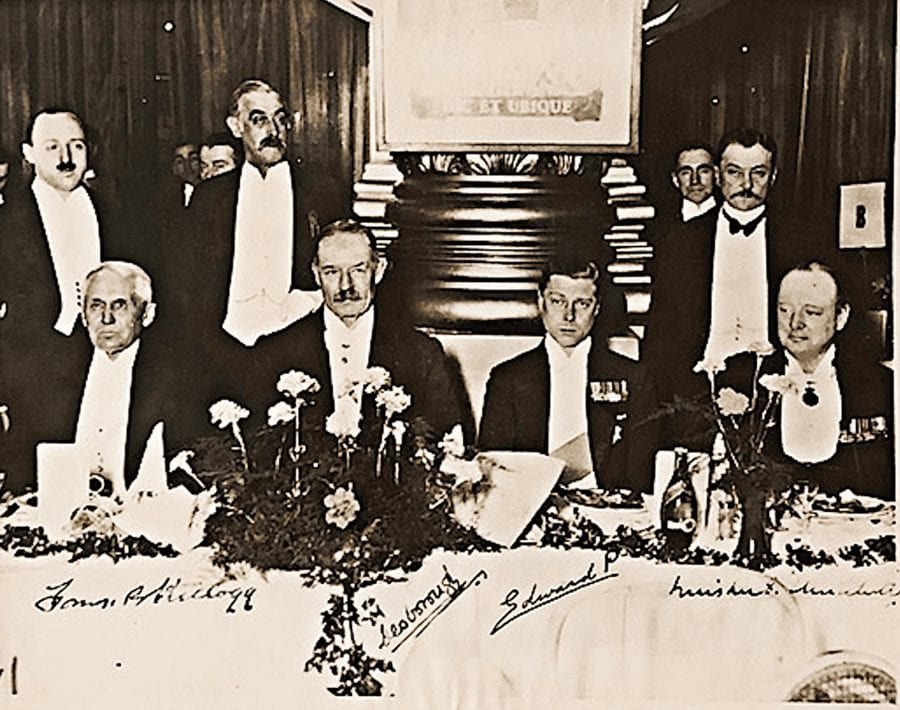 Our Smiling Prince and Our Scowling PM – Churchill and Edward VIII – Rare photograph of Winston Churchill dining with Edward VIII to be sold as part of a sale on the eve of the 80th anniversary of him becoming Prime Minister – The image will be sold by RM Sotheby’s New York on the 20th May 2020 as part of their ‘Churchill in Charge – 80th Anniversary’ sale. A starting bid of £12,245 ($15,000, €13,695 or درهم55,088) has been set for the photograph along with a high estimate of £19,588 ($24,000, €21,907 or درهم88,140).