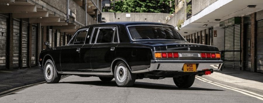 A 20th Century Limo – £13,000 to £17,000 ($16,300 to $21,300, €14,500 to €18,900 or درهم59,900 to درهم78,300) for 1994 Toyota Century limousine at Historics Auctioneers Windsorview Lakes sale on 18th July 2020 – ‘Stretched’ 1994 Toyota Century for sale for less than the price of a brand new Ford Fiesta; the limousine comes with a food heating compartment and privacy curtains favoured by notoriously shy Japanese people even.