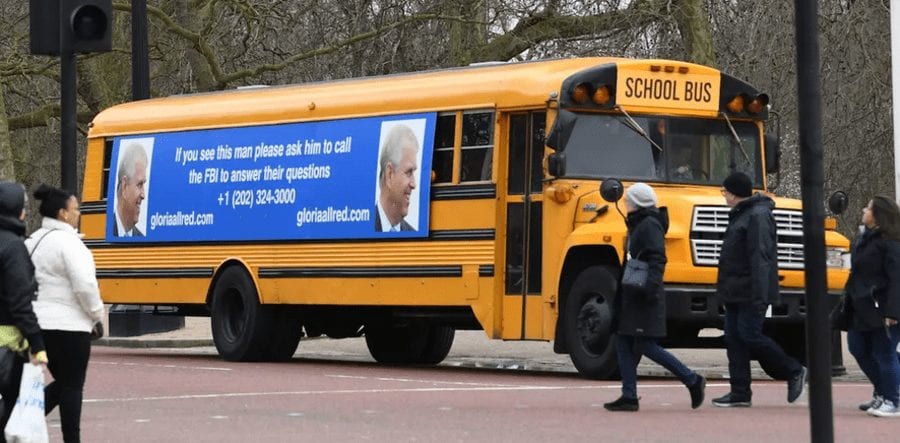 Questioning Randy Andy – Protest against Prince Andrew – Friend of deceased paedophile and mucky madam Prince Andrew targeted in a protest outside Buckingham Palace; ‘Randy Andy’ now needs to do the decent thing and answer the FBI’s questions.