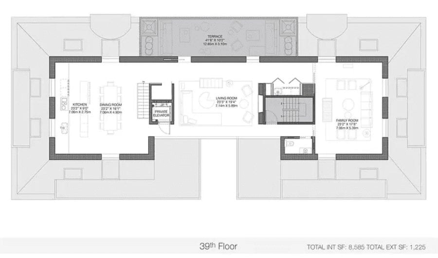 Steeply Priced Roof Space Slashed – Space to create The Penthouse, Hampshire House, 150 Central Park South, Manhattan, New York, NY 10019, United States of America heads to auction with no reserve after failing to sell for £30.3 million ($40 million, €33.8 million or درهم146.9 million) through Concierge Auctions.