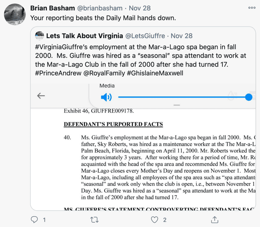 Basham-ing Ghislaine – Brian Basham tries to help Ghislaine Maxwell – Ghislaine Maxwell apologist Brian Basham leaves a curious comment on ‘The Steeple Times’ as part of his campaign to try to free the mucky madam.