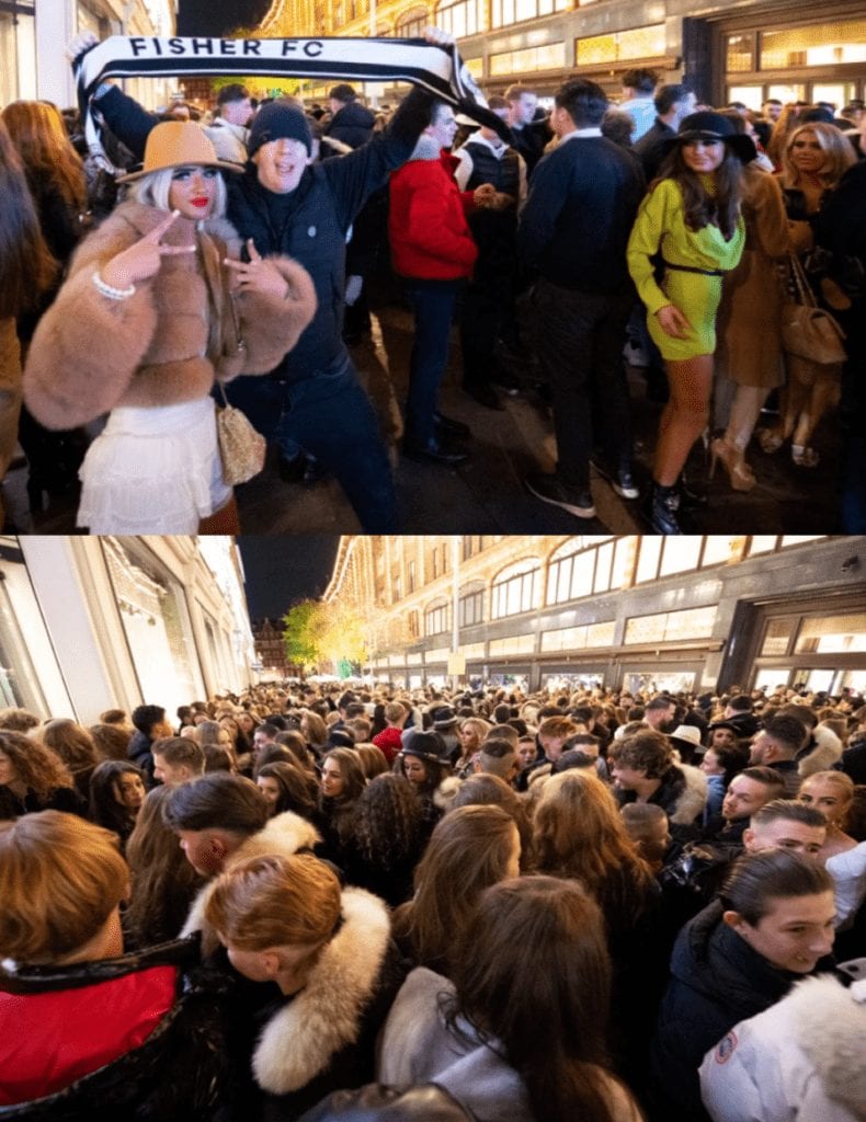 Tempestuous Teenage Swarm Savages SW3 – Harrods raid by mob – Mob of tempestuous teenagers descend on Brompton Road, SW3 and end up in a maskless face-off with 200 police officers.