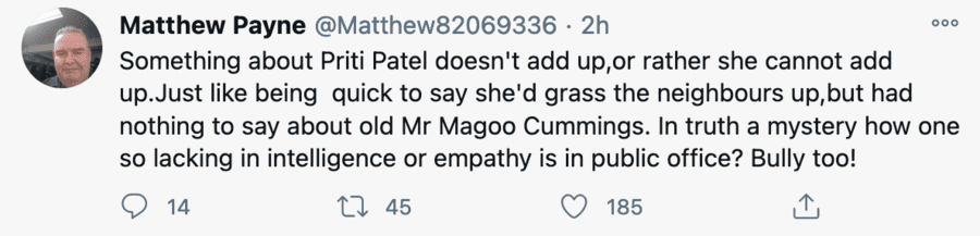 A Bit of A Bully – Priti Patel – Priti Patel contradicts over Christmas – Well-known bully Priti Patel inspires a bingo game after her latest “egregious” telly box blunder over Christmas Covid-19 rules.