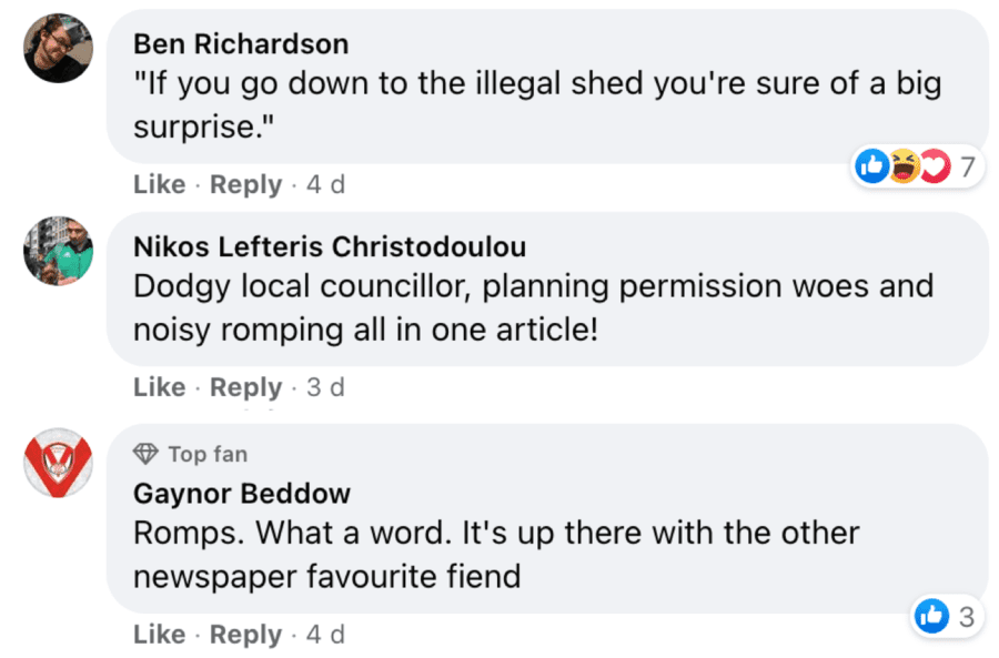 Southend Sexual Shed Scandal – Scandal of sex in sheds in Southend – Southend councillor Brian Ayling gets into hot water over building sheds in his garden where his son engaged in “sexual activities.”