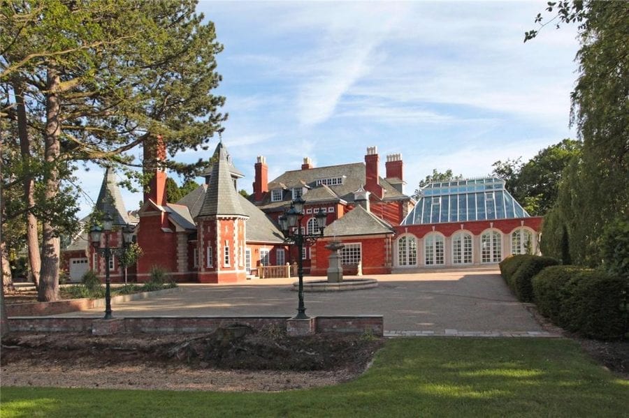 An English McMansion Mess – Deansgreen Hall, Crouchley Lane, Lymm, Cheshire, WA13 0TL, United Kingdom for sale through Jackson-Stops for £6 million – Gargantuan Cheshire ‘McMansion’ once owned by a BBC Sports Personality turned tax fraudster for sale; it’s beyond gaudy.