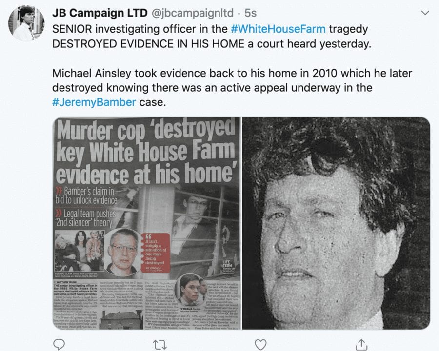 Fresh Hope for Jeremy Bamber 2021 – Bamber seeks new appeal – As Jeremy Bamber gets fresh hope and seeks yet another appeal over the White House Farm familial murders, questions emerge that Essex Police truly ought to answer.