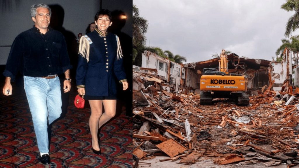 Epstein Gets The Wrecking Ball – £13m Jeffrey Epstein crib demolished – Wrecking ball sent in to destroy Prince Andrew’s paedo bestie Jeffrey Epstein’s £13.2 million Palm Beach mucky mansion at 358 El Brillo Way, Palm Beach, Florida, FL 33480, United States of America – Purchased by Miami developer Todd Michael Glaser.