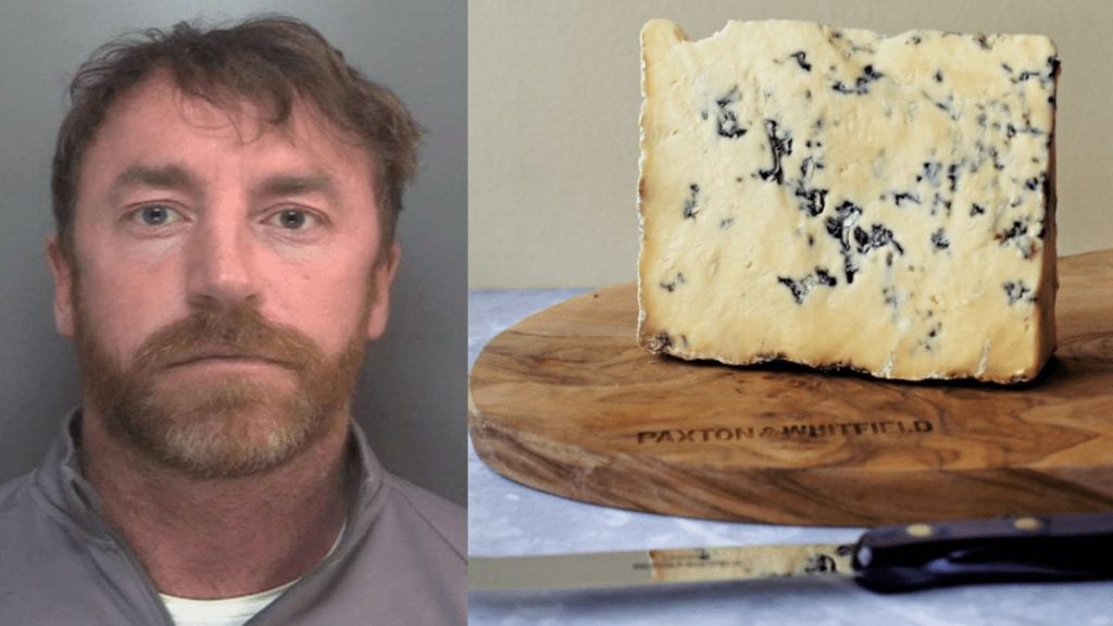 Stung by Stilton, Done by Detail 2021 – Stilton conviction – Liverpool drug dealer Carl Stewart sent down after sharing an image of a block of Marks & Spencer mature blue stilton in the palm of his hand is a reminder of the curious case of Max Clifford and his “short penis.”