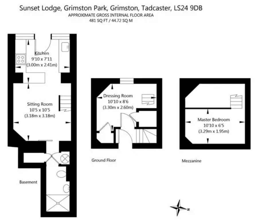 Sunset Lodge, Grimston Park, Grimston, Tadcaster, North Yorkshire, LS24 9DB, United Kingdom for sale through Carter Jonas – Grade II listed lodge house currently for sale could be Britain’s smallest detached house; it measures 10-foot by 8-foot and today also we feature some other examples of the nation’s smallest character packed homes.