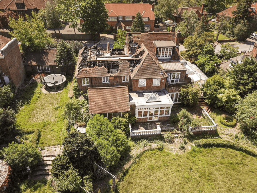 Drax Avenue Wimbledon fire damage 1