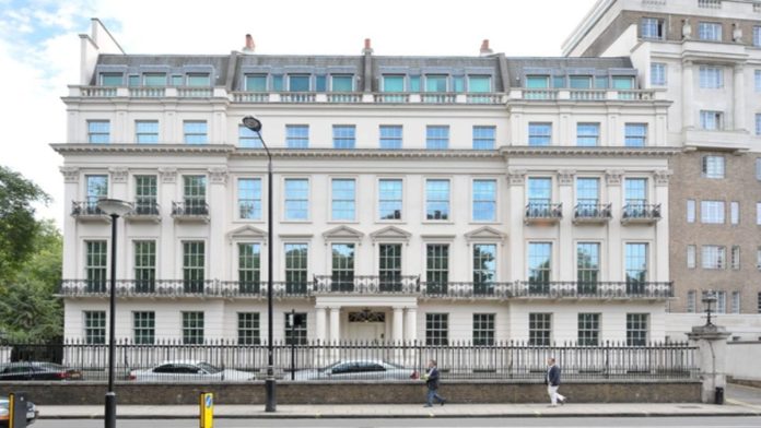 2 – 8a Rutland Gate, London, SW7 1AY front 62,000 square foot McMansion