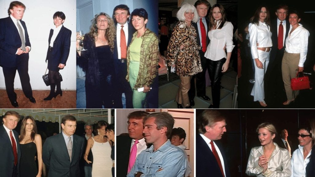 Ghislaine Maxwell Donald Trump Jeffrey Epstein Paris Hilton Melania Trump Prince Andrew