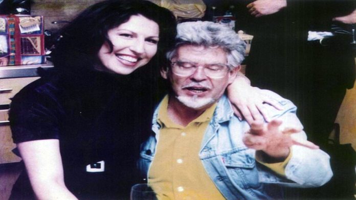 Amanda Platell with paedophile Rolf Harris