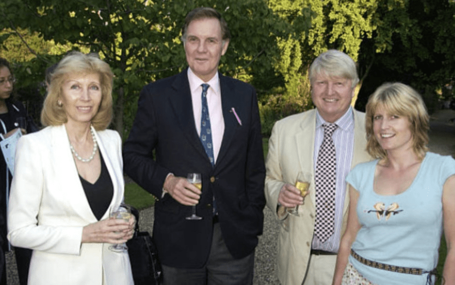 Elizabeth Harris Jonathan Aitken Stanley Johnson Rachel Johnson Ghislaine Maxwell party Kit-Kat Club