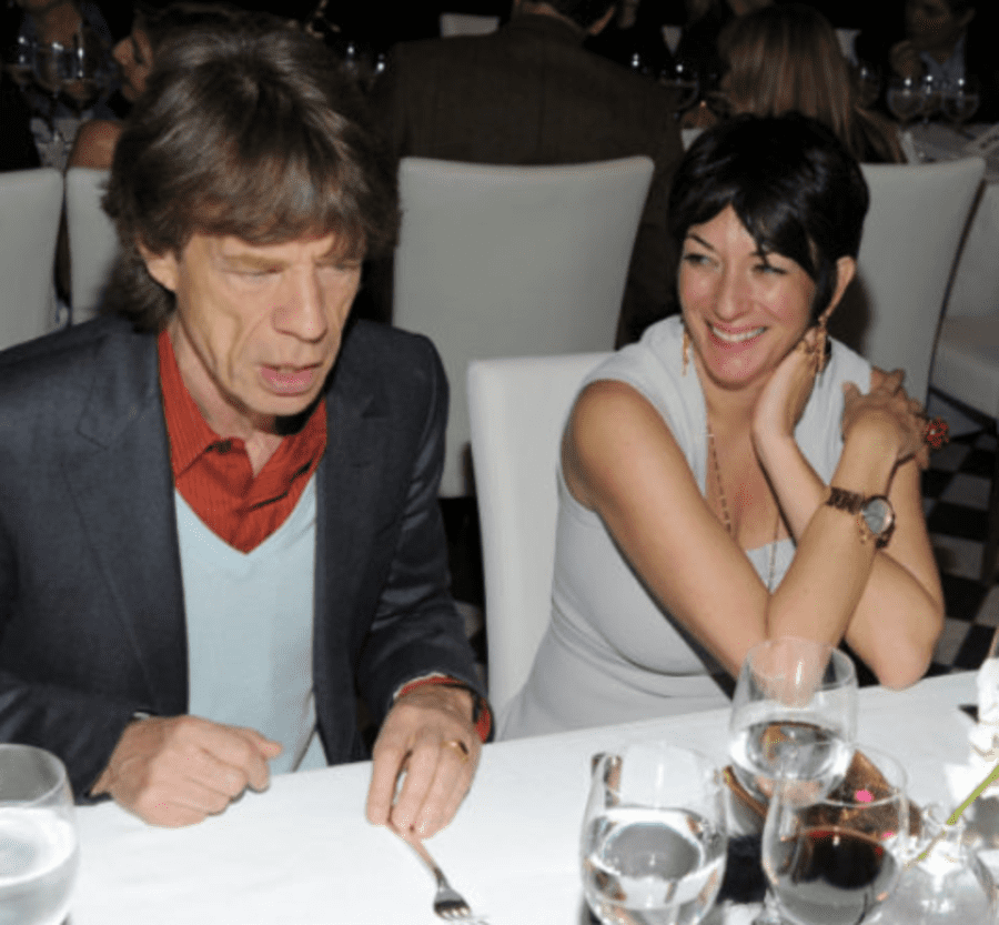 Mick Jagger with Ghislaine Maxwell