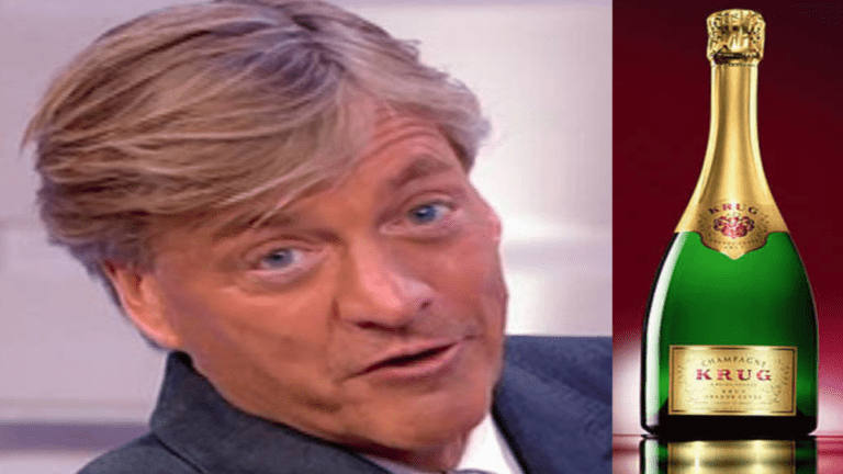 Moneybags Richard Madeley Krug champagne