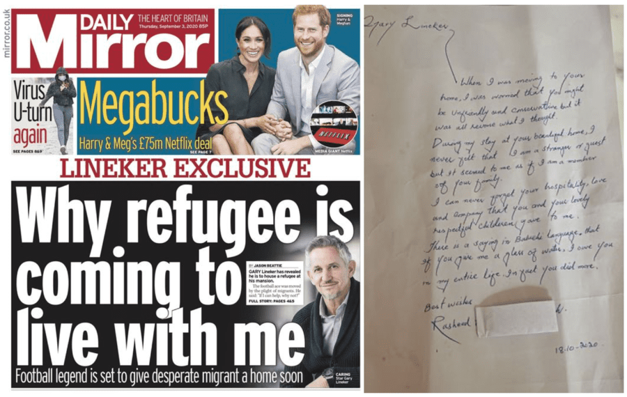 Refugee article and letter