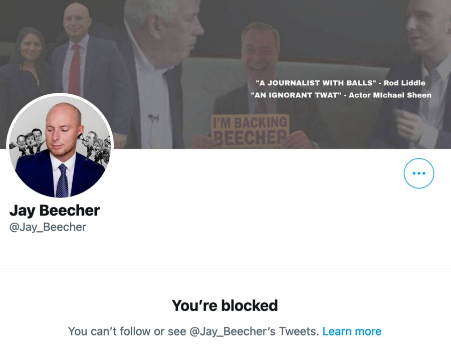 Jay Beecher Twitter block
