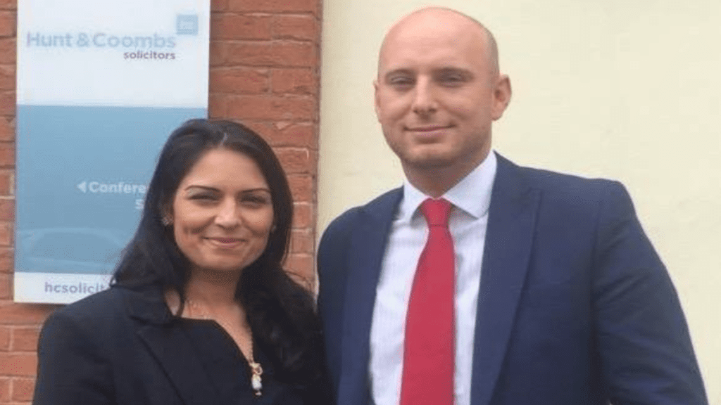 Jay Beecher barks Priti Patel Ghislaine Maxwell