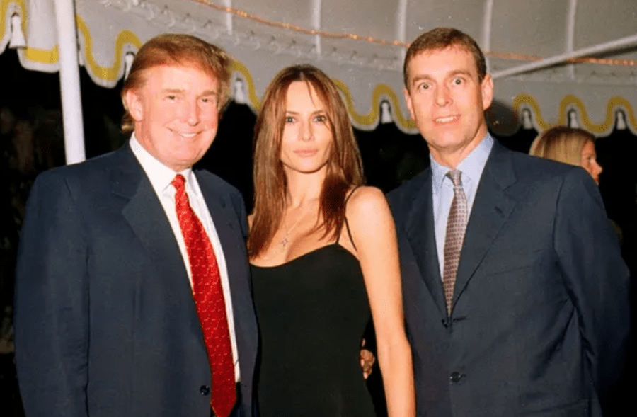 Prince Andrew Donald Trump Melania Trump