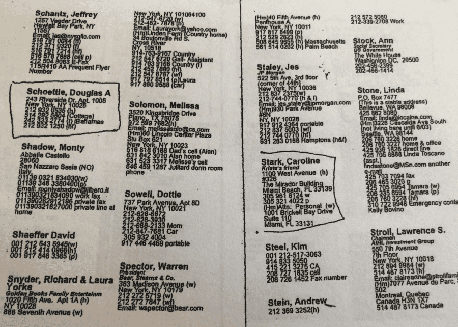 Jes Staley in Epstein-Maxwell Little Black Book