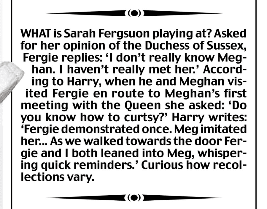 Ephraim Hardcastle Fergie on Meghan