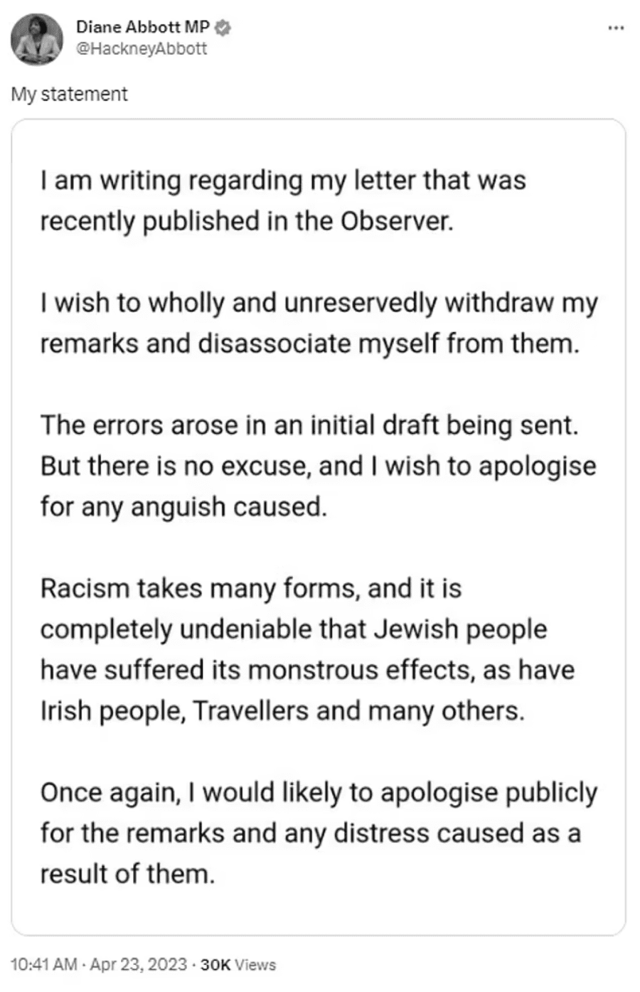 Apology