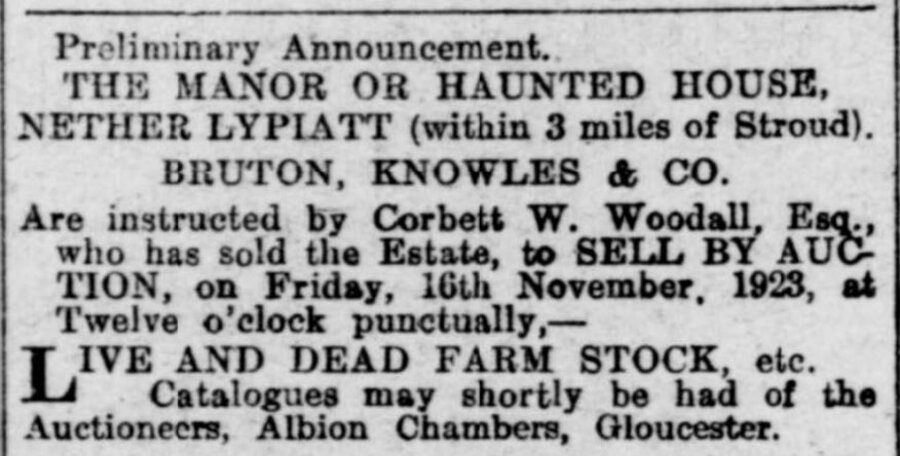 16th November 1923 Haunted House