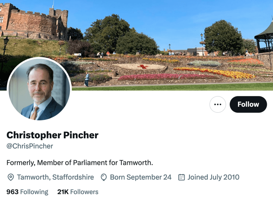 Chris Pincher Twitter