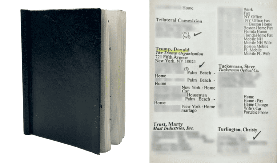 Jeffrey Epstein address book 1