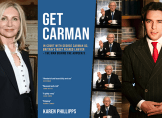 Lawmakers & Lawbreakers – 8th December ‘Discussion Dinner’ With ‘Get Carmen’ Author Karen Phillipps; Britain’s Most Feared Barrister George Carman QC