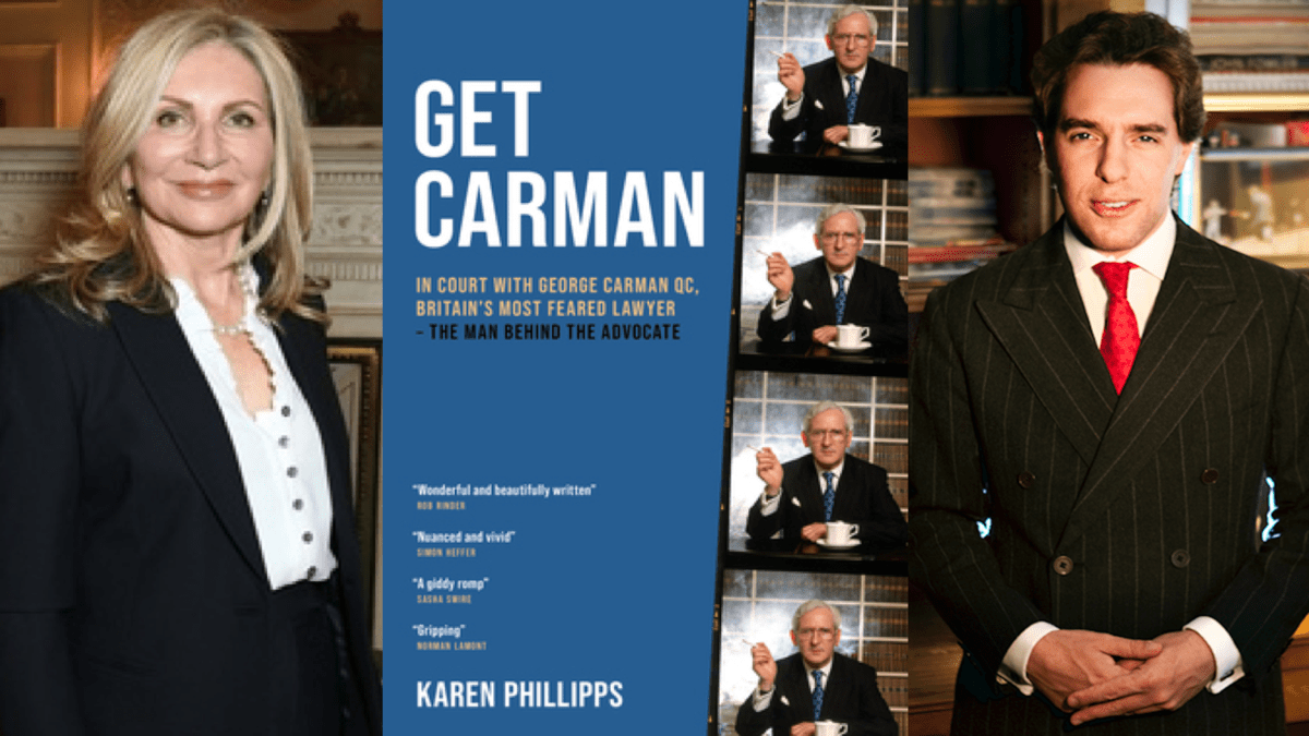 Lawmakers & Lawbreakers – 8th December ‘Discussion Dinner’ With ‘Get Carmen’ Author Karen Phillipps; Britain’s Most Feared Barrister George Carman QC